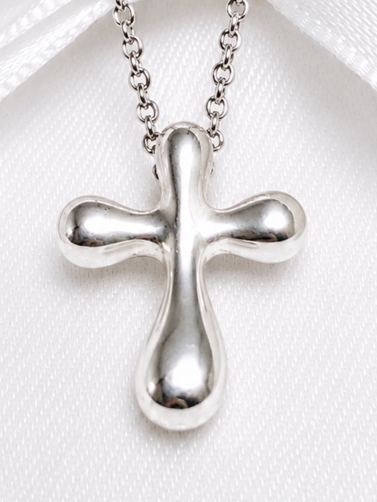 Tiffany & Co. Jewelry - Tiffany & Co Elsa Peretti teardrop cross 16” Pendant  silver  925 Box